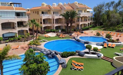 an aerial view of a resort with two pools at Heart and Soul Apartment in San Miguel de Abona