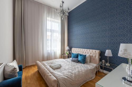 Katil atau katil-katil dalam bilik di Luxury Royal Residence in the Heart of Budapest