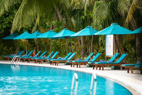 Bazén v ubytování Canareef Resort Maldives nebo v jeho okolí