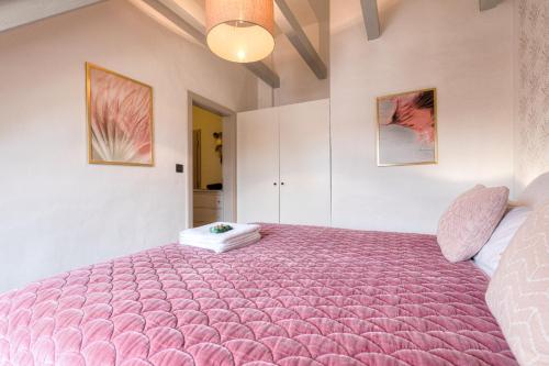 Katil atau katil-katil dalam bilik di Apartmány Vinice Salabka