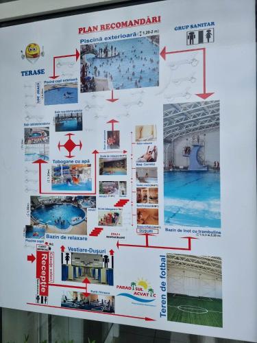 a poster for a water park in china at Pensiunea ober in Braşov