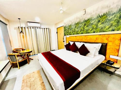 Hotel Lake View Airport zoneにあるベッド