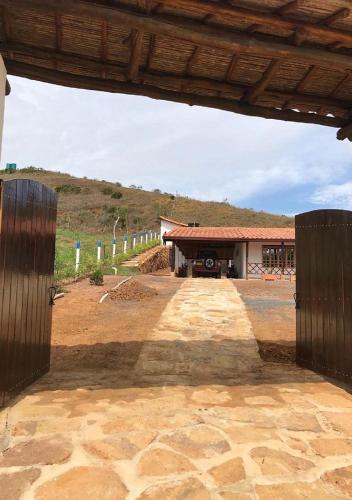 an entrance to a building with at Hospedaje Villa Sofía Barichara ST Santander in Barichara