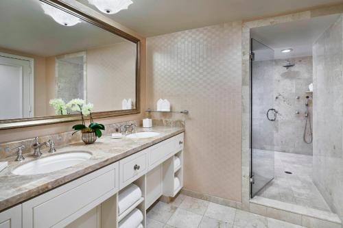 a bathroom with a sink and a shower at The Whitley, a Luxury Collection Hotel, Atlanta Buckhead in Atlanta