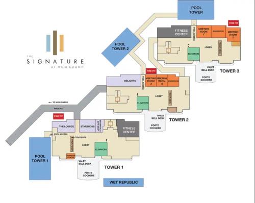 a floor plan of the stirk house at Premium Suite MGM Signature HIGH FLR Balcony Strip View in Las Vegas