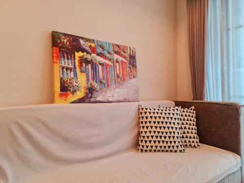 Postel nebo postele na pokoji v ubytování 2 Bedroom apartment near Chiang mai Night Bazzar