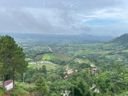 a view of a valley from a hill with trees at Peace Zone เขาค้อ in Khao Kho