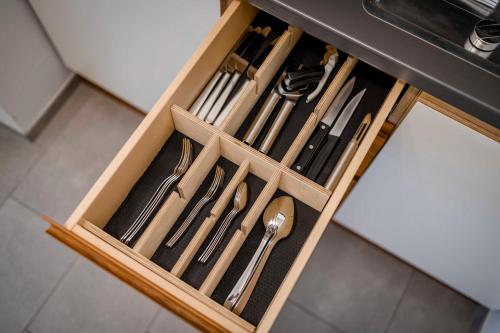 Dapur atau dapur kecil di SEEZEIT Residence