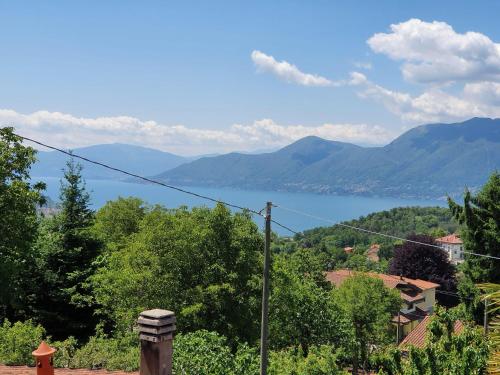 a view of a lake with mountains in the background at Casa-Shila in Luino