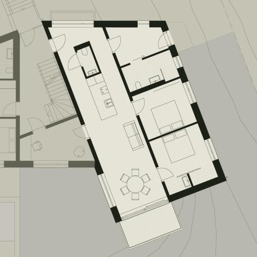 Haus Aerliの見取り図または間取り図