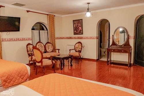Χώρος καθιστικού στο Hostal Colonial Potosi