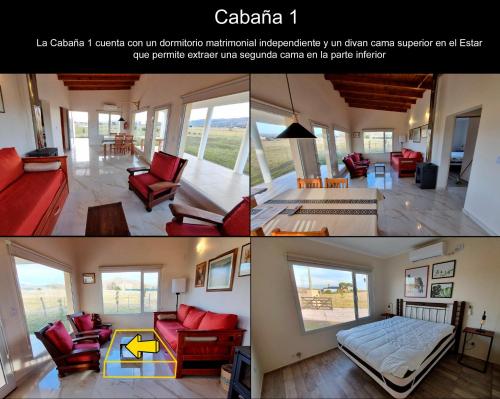Χώρος καθιστικού στο Cabañas Valle Ventana