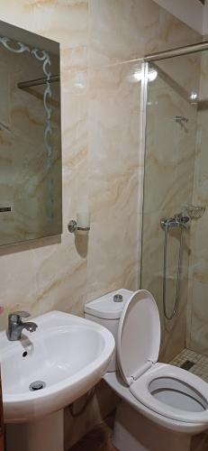 Koupelna v ubytování Hotel Lepenica