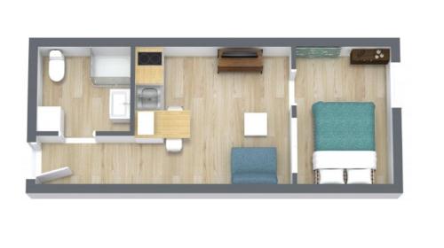 Ένα μπάνιο στο Lodge Cassard