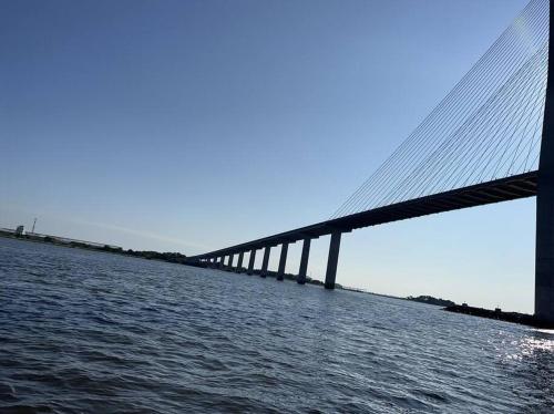 a bridge over a body of water at Papa's Escape in Brunswick