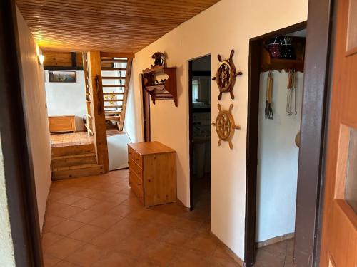 a hallway leading to a room with a bedroom at U Suchánků in Jetřichovice