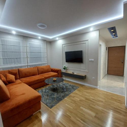 TV a/nebo společenská místnost v ubytování Apartment Mb lux 2