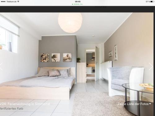 Katil atau katil-katil dalam bilik di Appartment Simmertal