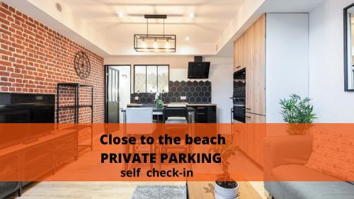 Loft Magnan - PARKING - idéal couples -BEACH -TRAM & Supermarkets - New & Confort-AC photo 32