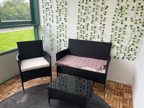 Et opholdsområde på Rum i lyxig lägenhet nära Emporia