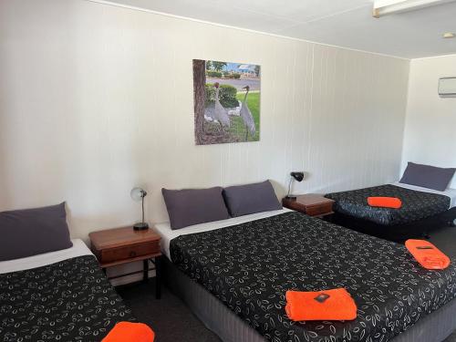 Postel nebo postele na pokoji v ubytování Winton Outback Motel