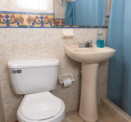 Koupelna v ubytování Casa Toboro