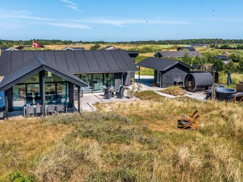 an aerial view of a house on a hill at 9 person holiday home in Hirtshals in Hirtshals