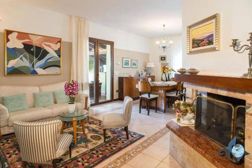 Ruang duduk di B&B La Valle