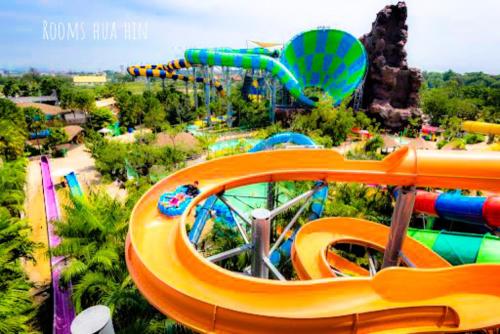 a large water park with a roller coaster at Rooms hua hin nearby the beach in Hua Hin