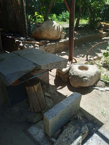 Taman di luar hostel Mrganush