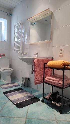 Koupelna v ubytování Ferienwohnung Gänseblümchen