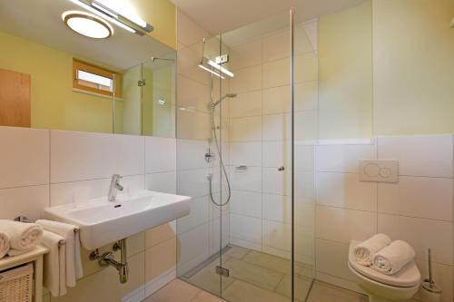 Koupelna v ubytování Appartement Bergblick