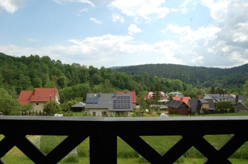 a view from the balcony of a house at Cisna Chata - Bieszczady in Cisna