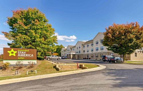 a sign in front of a building with a sign for aasyasyasyasy at Extended Stay America Suites - Lynchburg - University Blvd in Lynchburg