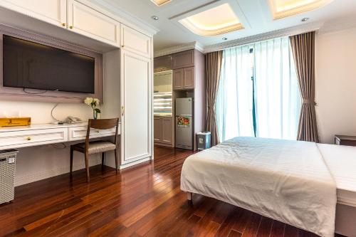 Η κουζίνα ή μικρή κουζίνα στο Ngan Ha 2 Apartment