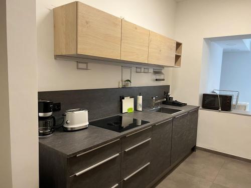Kuchyň nebo kuchyňský kout v ubytování Apartment Wesseling