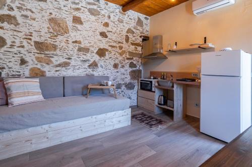 Кухня или мини-кухня в Plagia Rooms
