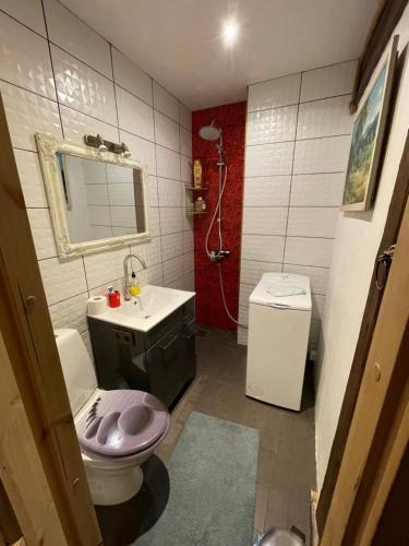 Koupelna v ubytování Cozy Attic Apartment