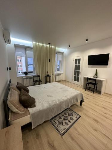TV a/nebo společenská místnost v ubytování Soborna Apartment