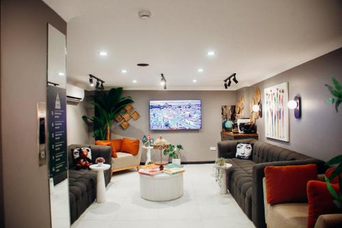 TV a/nebo společenská místnost v ubytování Istiklal Street Taksim House Yamalya Hotel