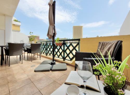En balkon eller terrasse på Casa Majos