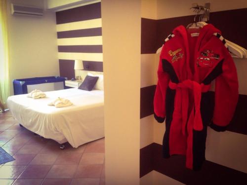 Cama o camas de una habitación en Hotel Posta