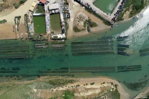 an aerial view of a body of water at L'Essentiel - Love 5 Etoiles in Talmont