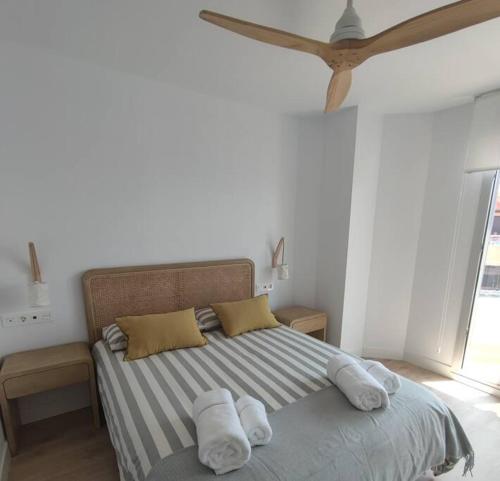 Postel nebo postele na pokoji v ubytování Ático con piscina privada