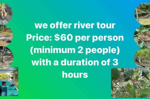 we offer river tour price per person minimum people at Casita Colorada, Sierpe de Osa in Sierpe