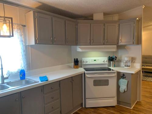 Kuchyň nebo kuchyňský kout v ubytování Cottage Too