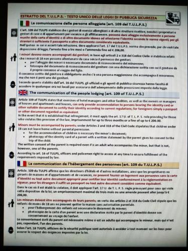 a page of a document with text on it at Appartamento I Pini in Montespertoli