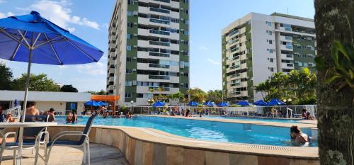 Swimming pool sa o malapit sa Apartamento por temporada RJ próximo ao Riocentro, Parque Olímpico e Jeunesse Arena