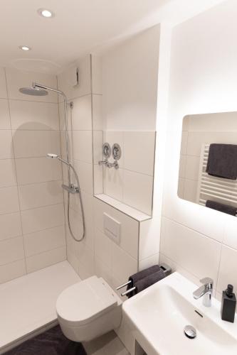 Koupelna v ubytování Kapfwald Appartements