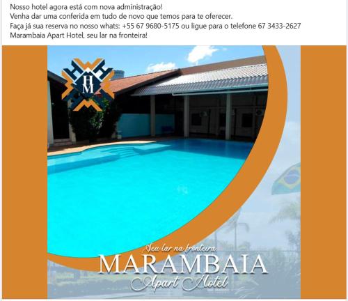 a flyer for a villa with a swimming pool at HOTEL MARAMBAIA in Ponta Porã